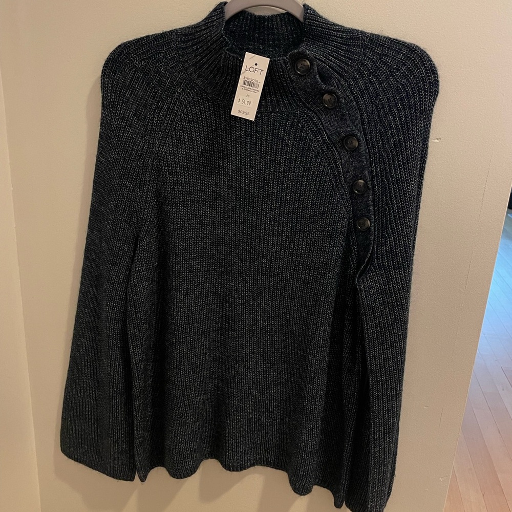 LOFT Women's Navy Blue sweater